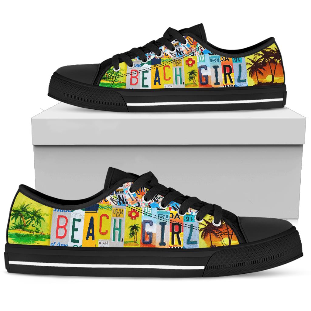 Beach Girl License Plate Shoes