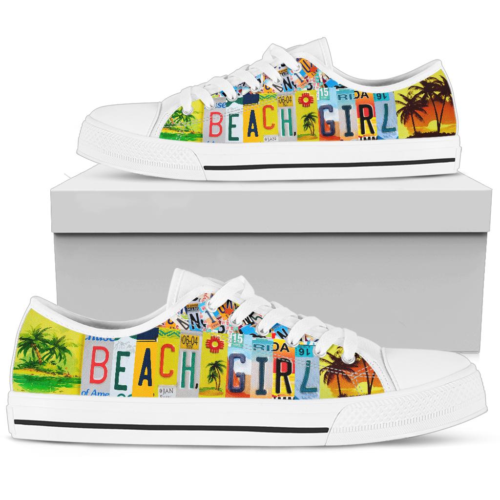 Beach Girl License Plate Shoes