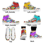 Comic Book High Top Leather Sneakers