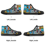 Cat Mom License Plate Womens High Top Canvas Shoes
