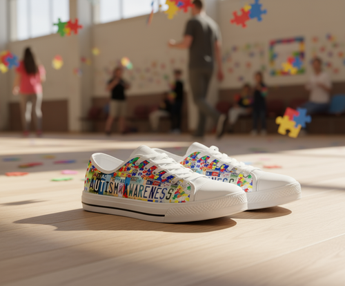 Autism Awareness Low-Top Canvas Shoes - TrendifyCo