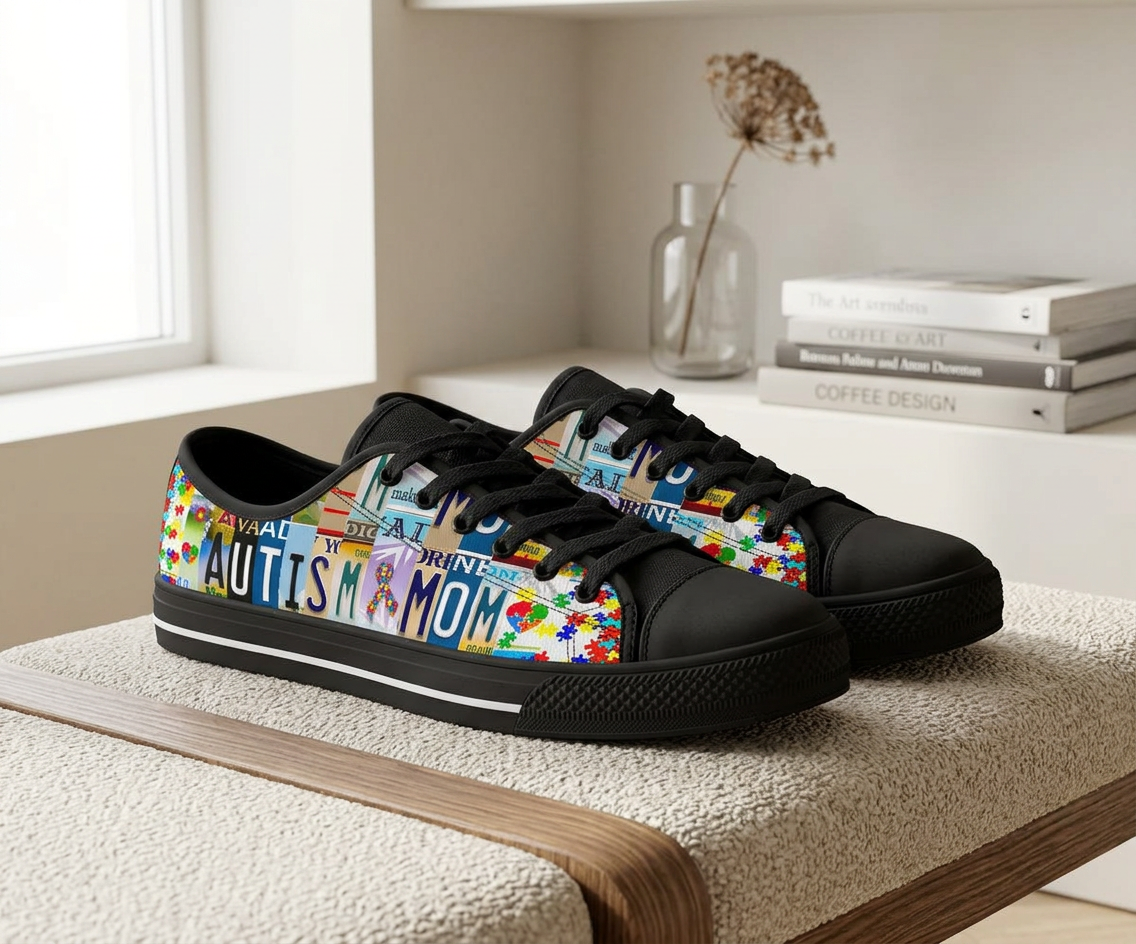 Autism Mom Low-Top Canvas Shoes - TrendifyCo