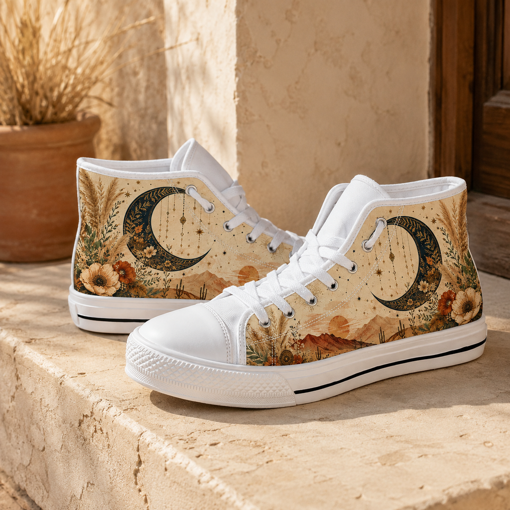 Boho Style Canvas High Top Shoes - TrendifyCo