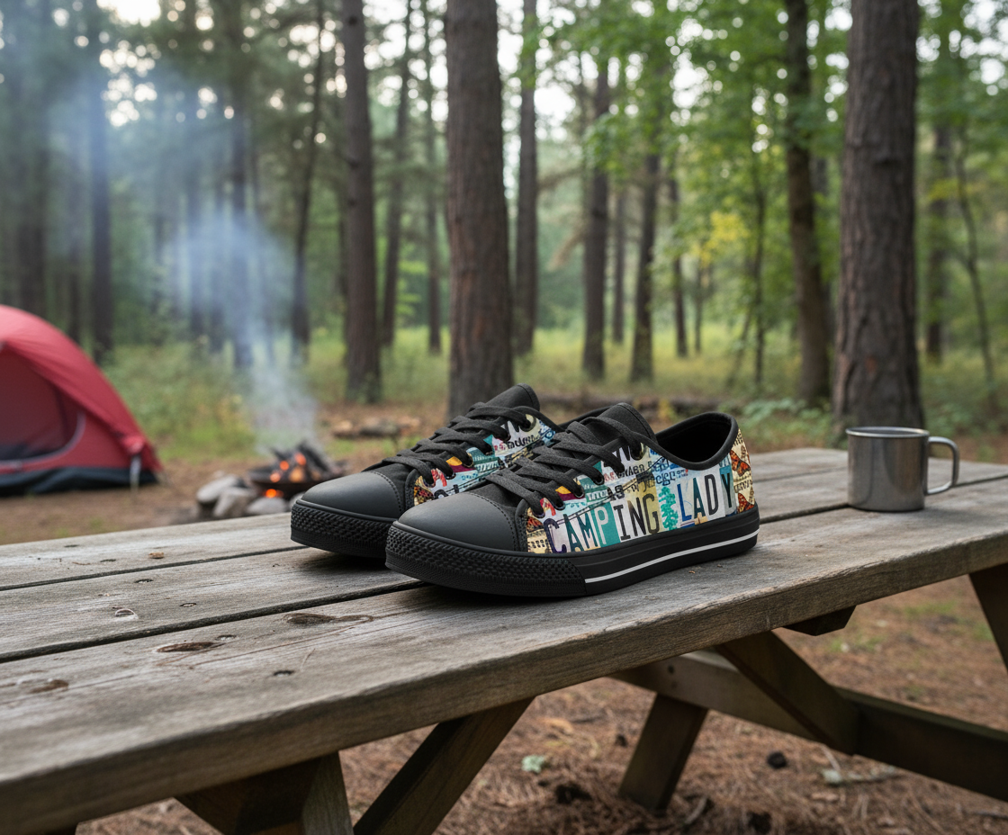 Camping Lady Low Top Shoes - TrendifyCo