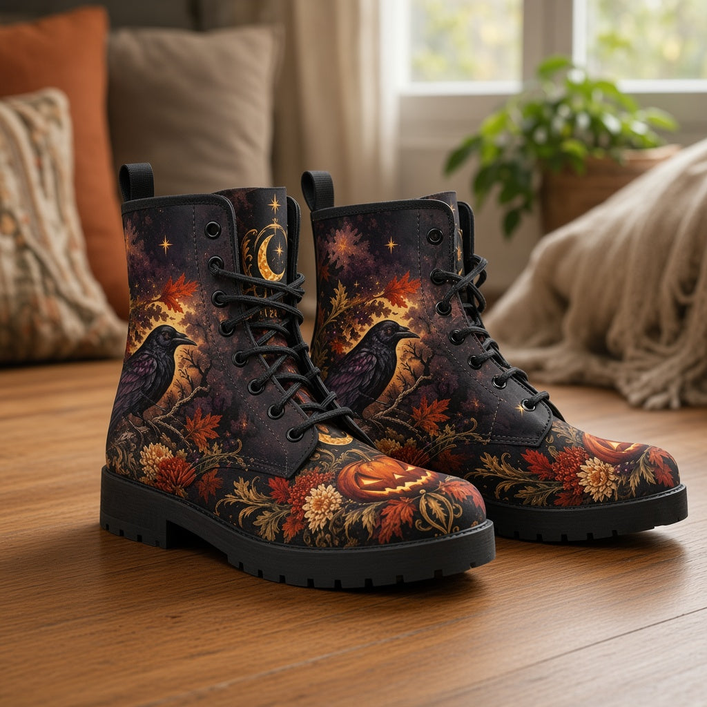Halloween Spirit Vegan Leather Boots