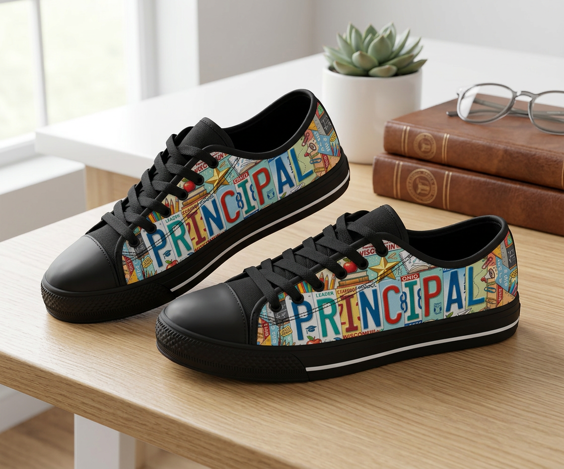 Principal License Plate Canvas Shoes - TrendifyCo