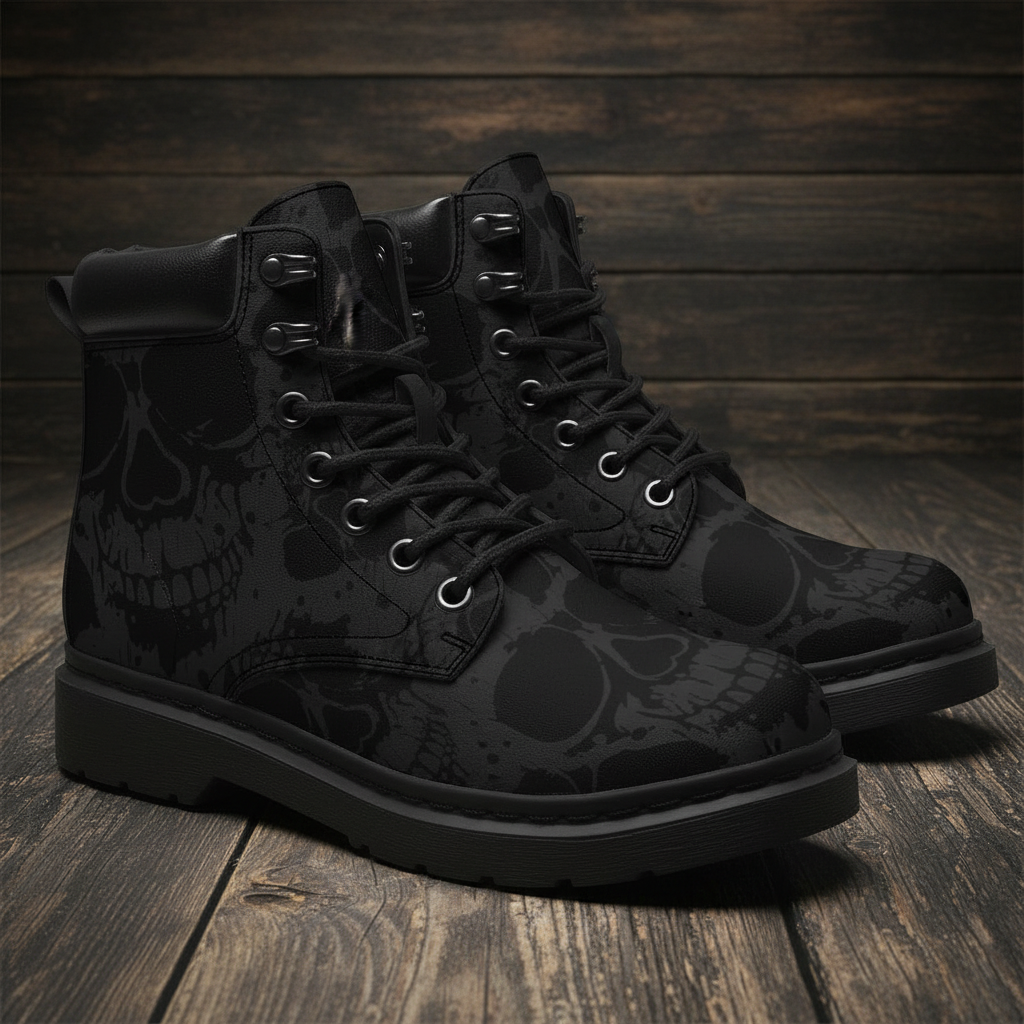 Skull and Roses All Season Boots