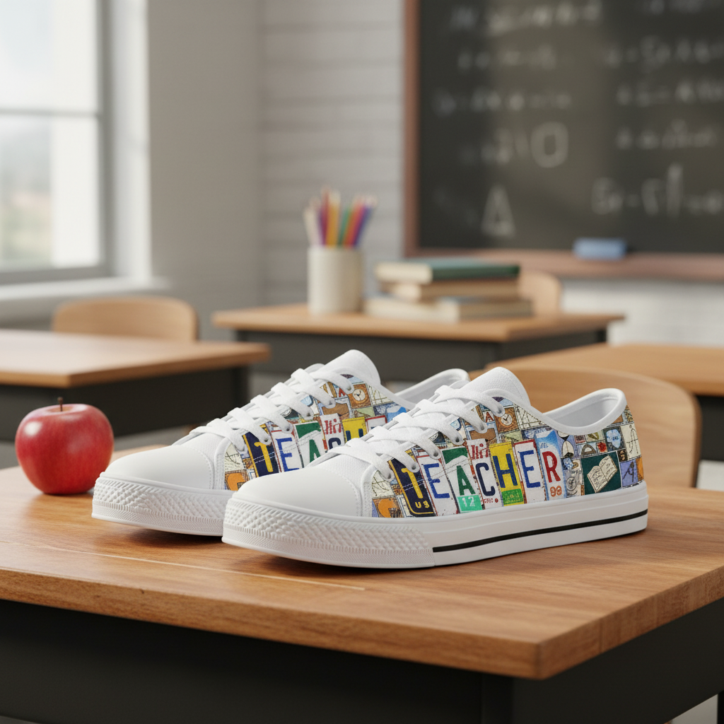 Teacher Low-Top Canvas Shoes - TrendifyCo