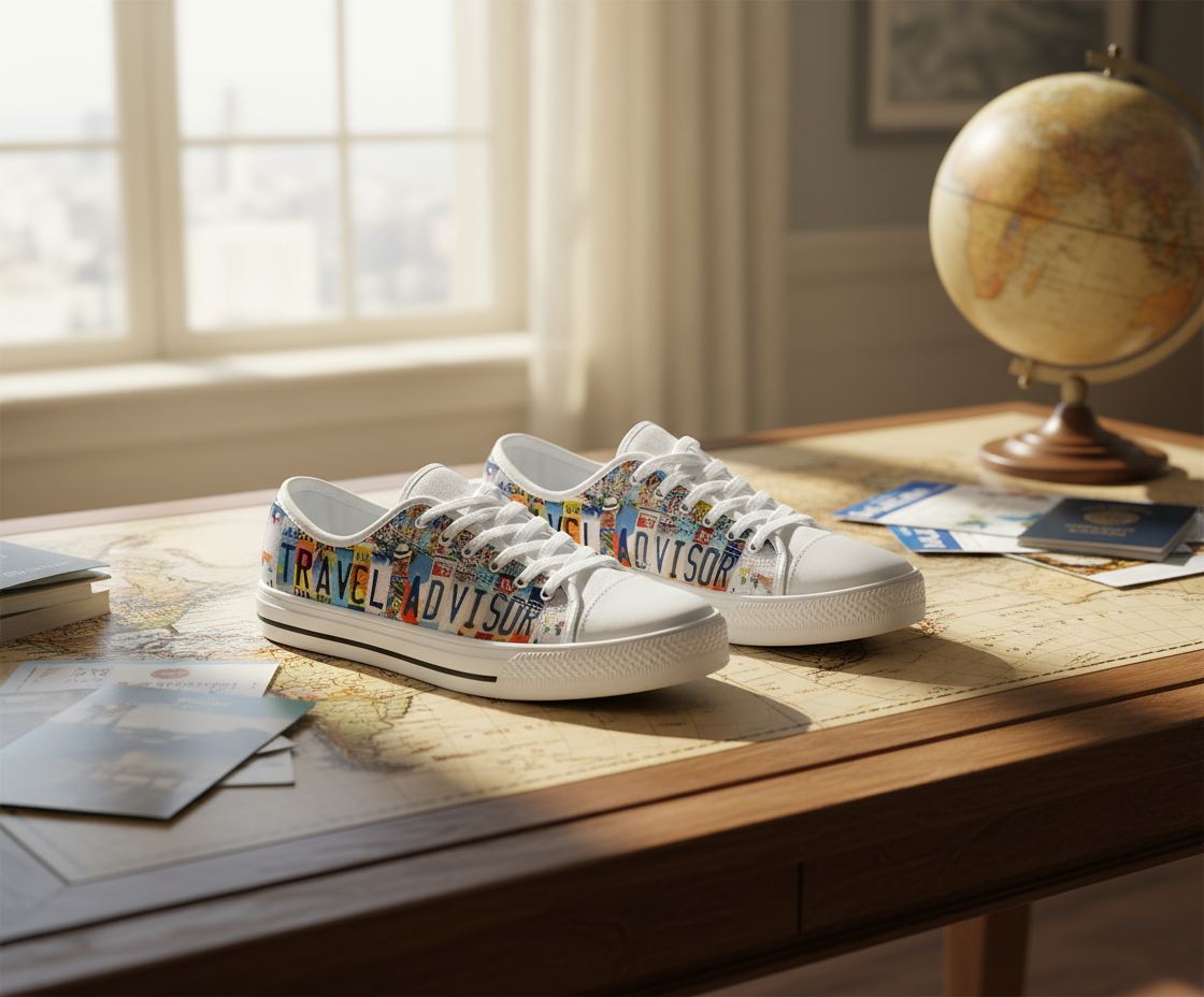 Travel Advisor Low-Top Canvas Shoes - TrendifyCo