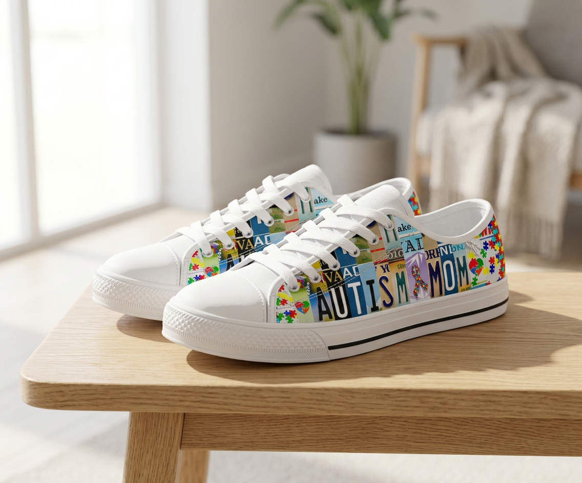 Autism Mom Low-Top Canvas Shoes - TrendifyCo