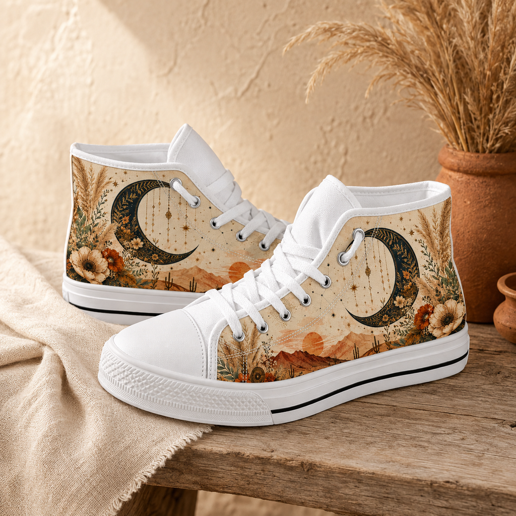 Boho Style Canvas High Top Shoes - TrendifyCo