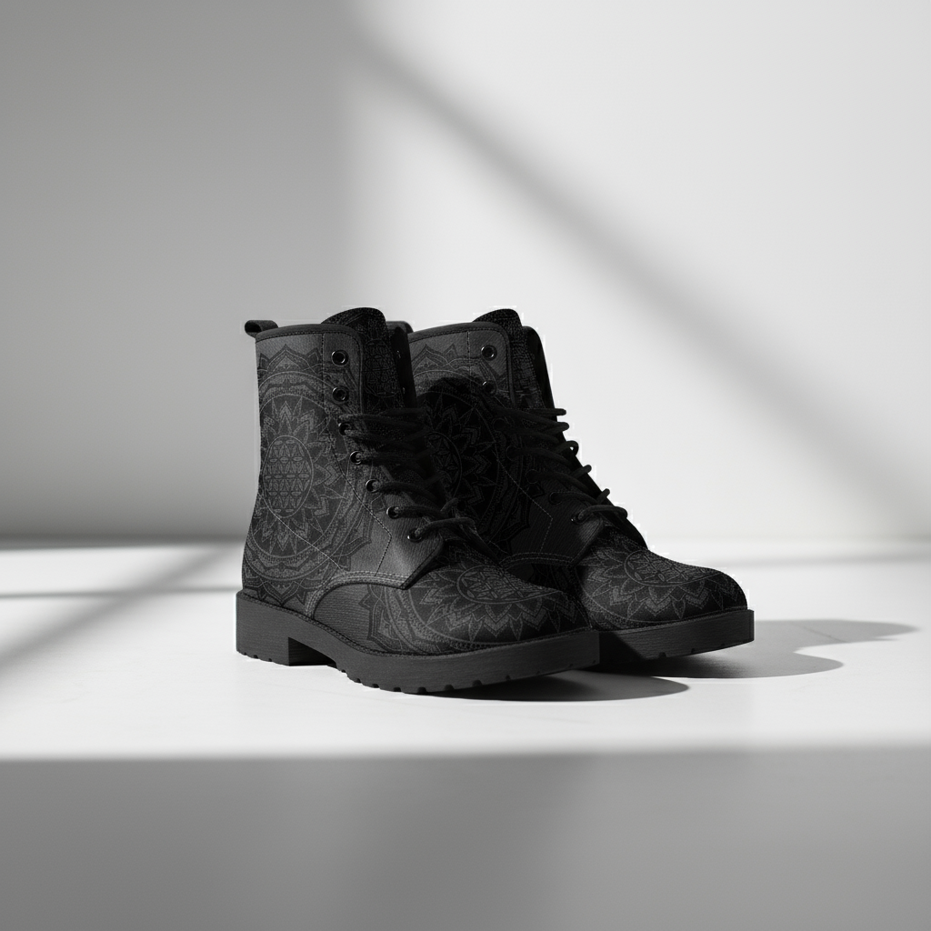 Flower of Life Vegan Boots - TrendifyCo