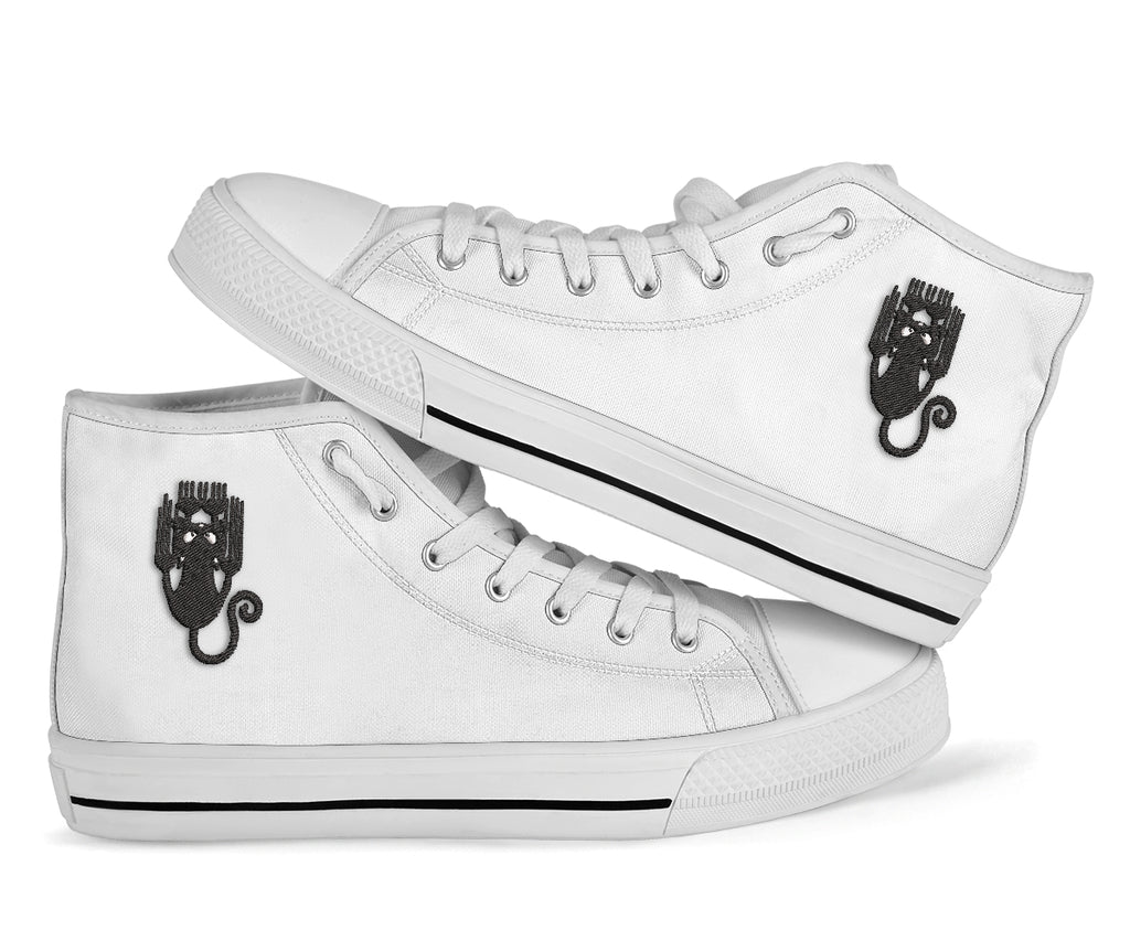 Crazy Black Cat High Top Embroidery