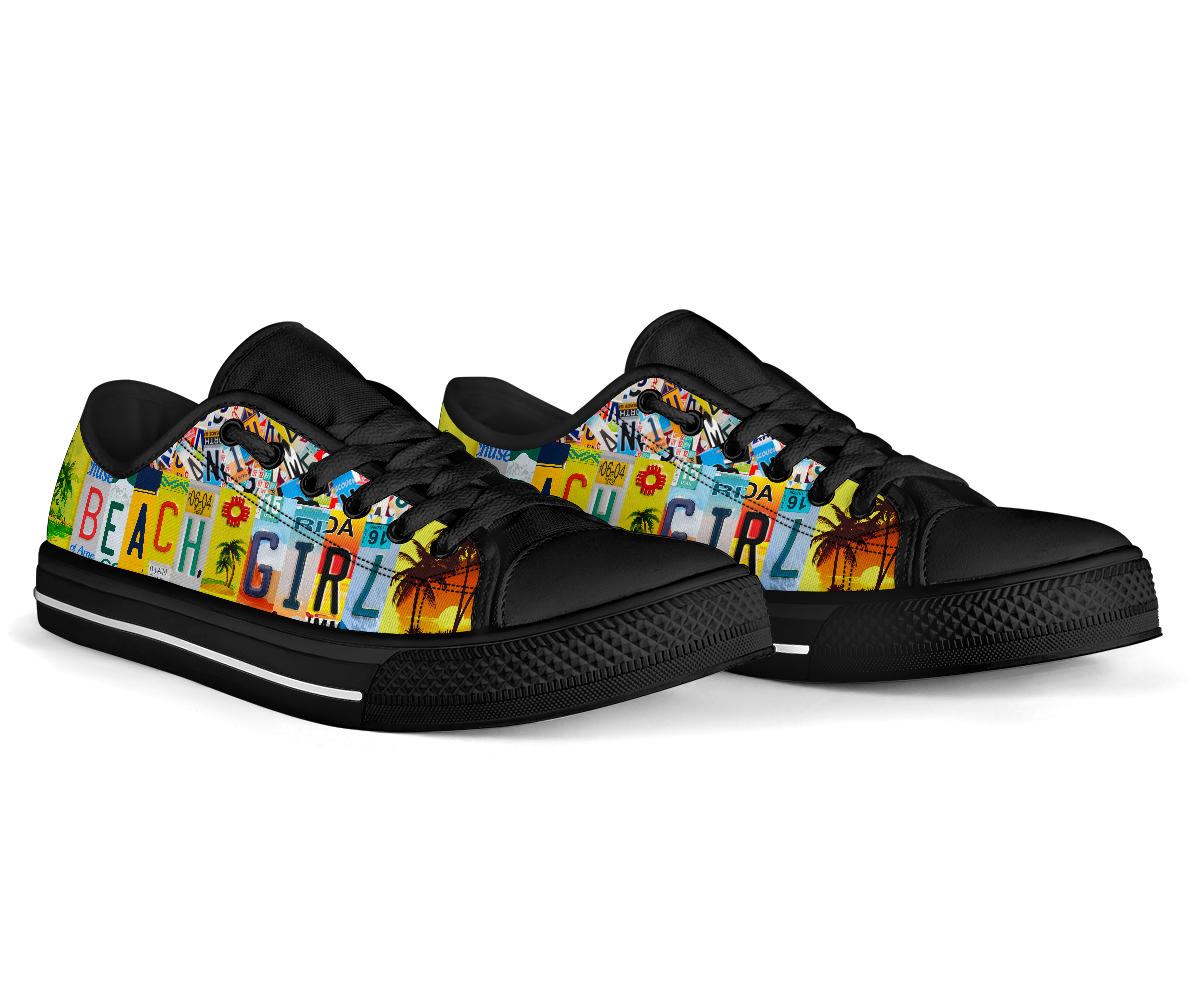 Beach Girl License Plate Shoes