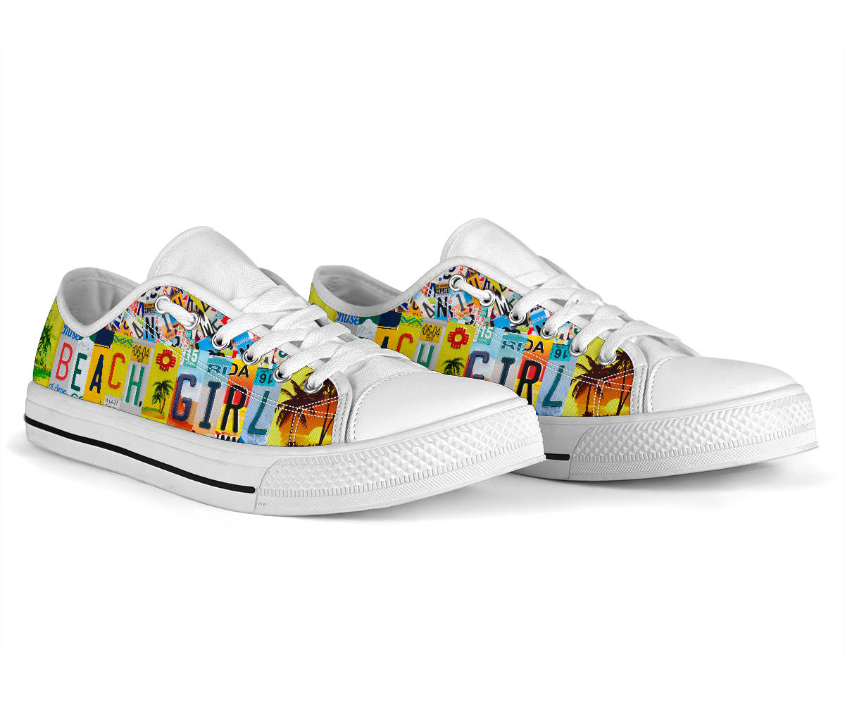 Beach Girl License Plate Shoes