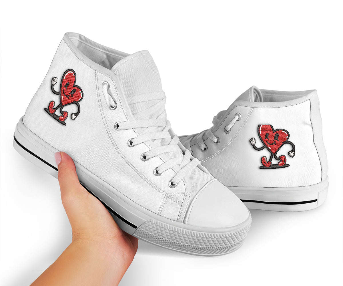 Happy Heart High Top Embroidery