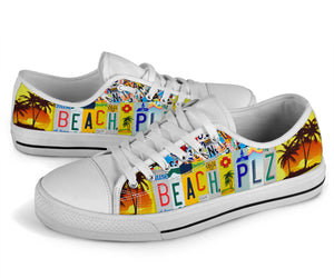 Beach, Please License Plate Shoes