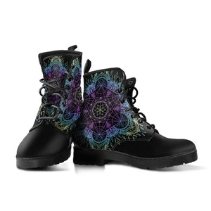 Sacred Geometry Vegan Leather Boots
