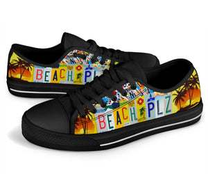 Beach, Please License Plate Shoes