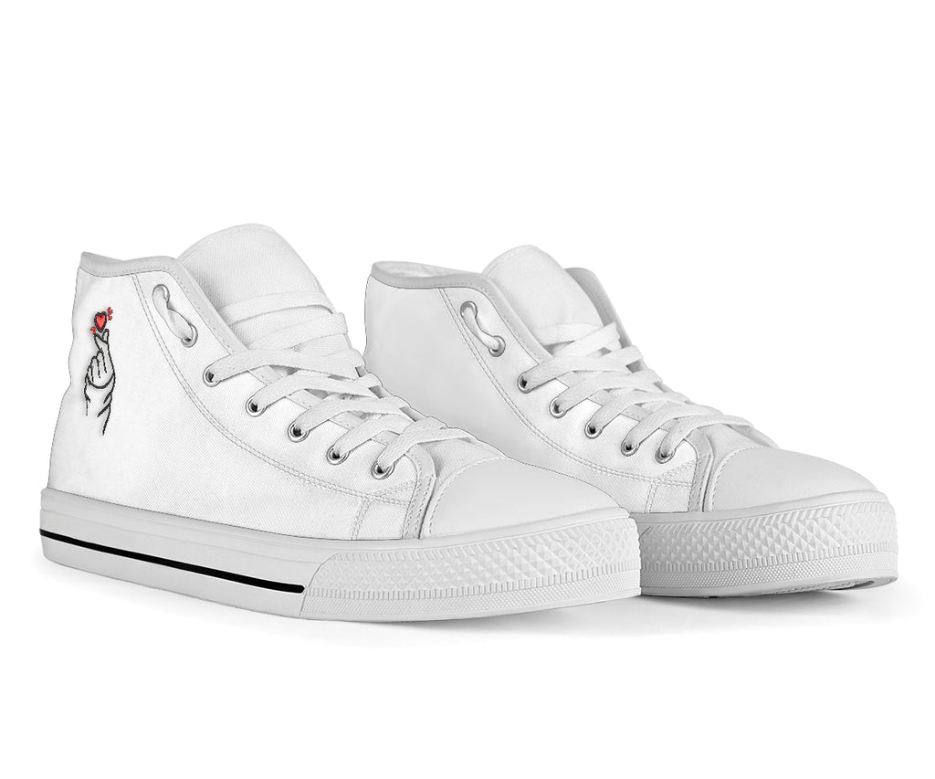 Korean Heart High Top Embroidery