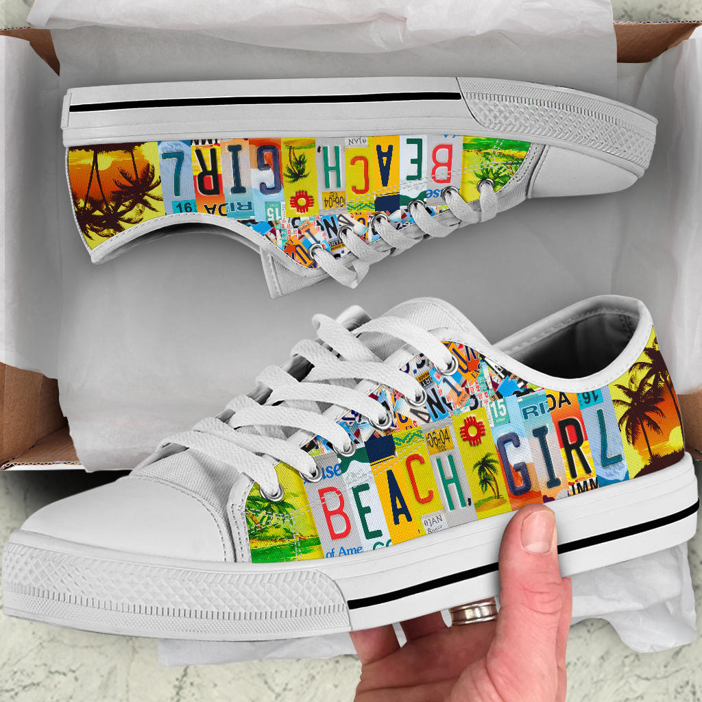 Beach Girl License Plate Shoes