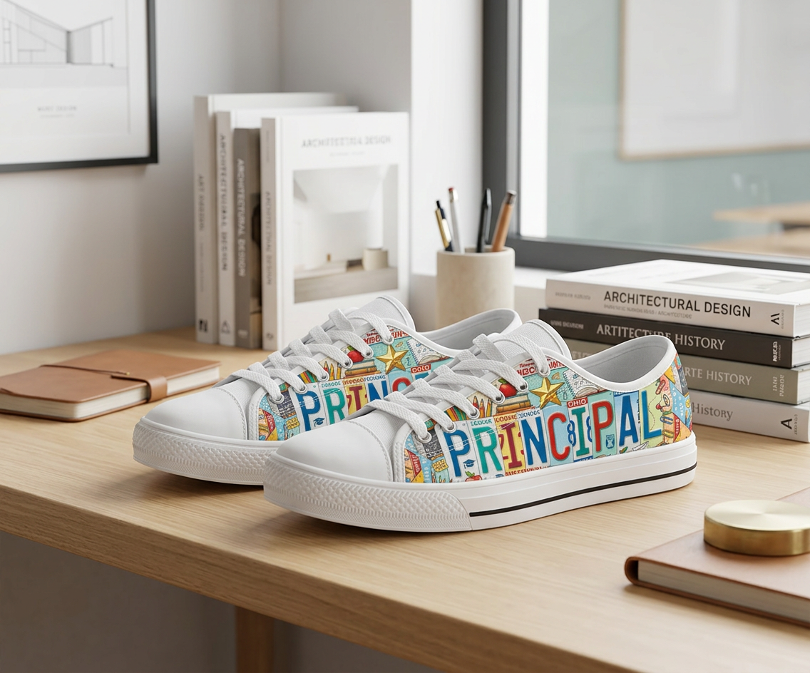 Principal License Plate Canvas Shoes - TrendifyCo