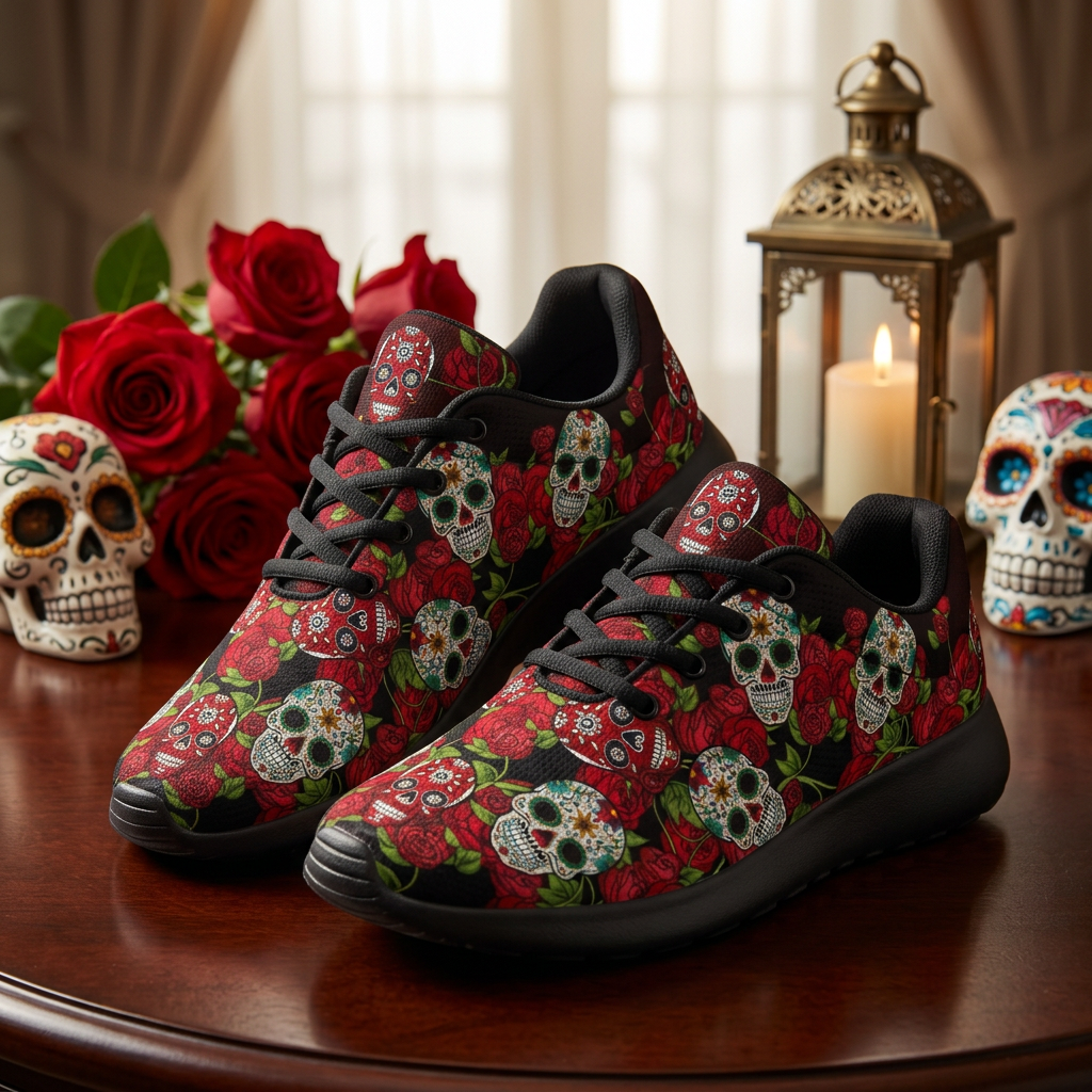 Skull and Roses Sport Sneakers - TrendifyCo