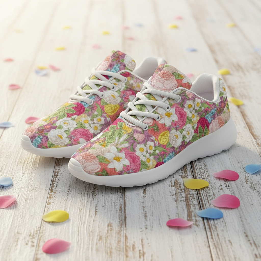Springtime Flowers Sport Sneakers