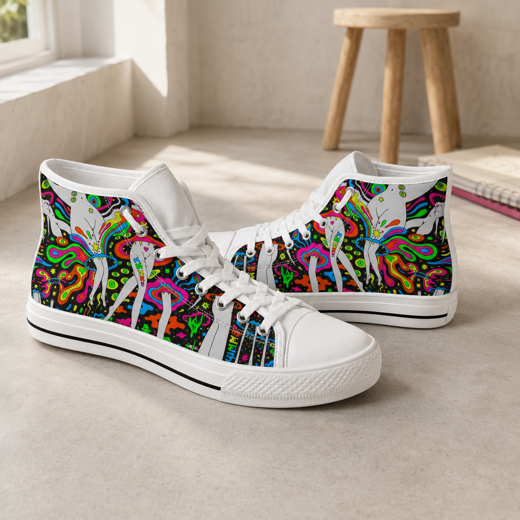 Psychedelic Art High Tops - TrendifyCo