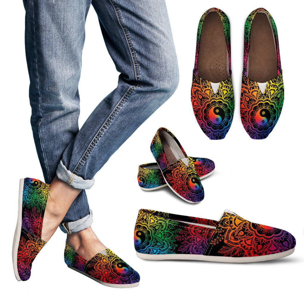 Chakra Mandala Handcrafted Casual Shoes - TrendifyCo