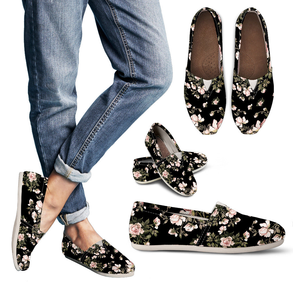 Floral Pattern Handcrafted Casual Shoes - TrendifyCo