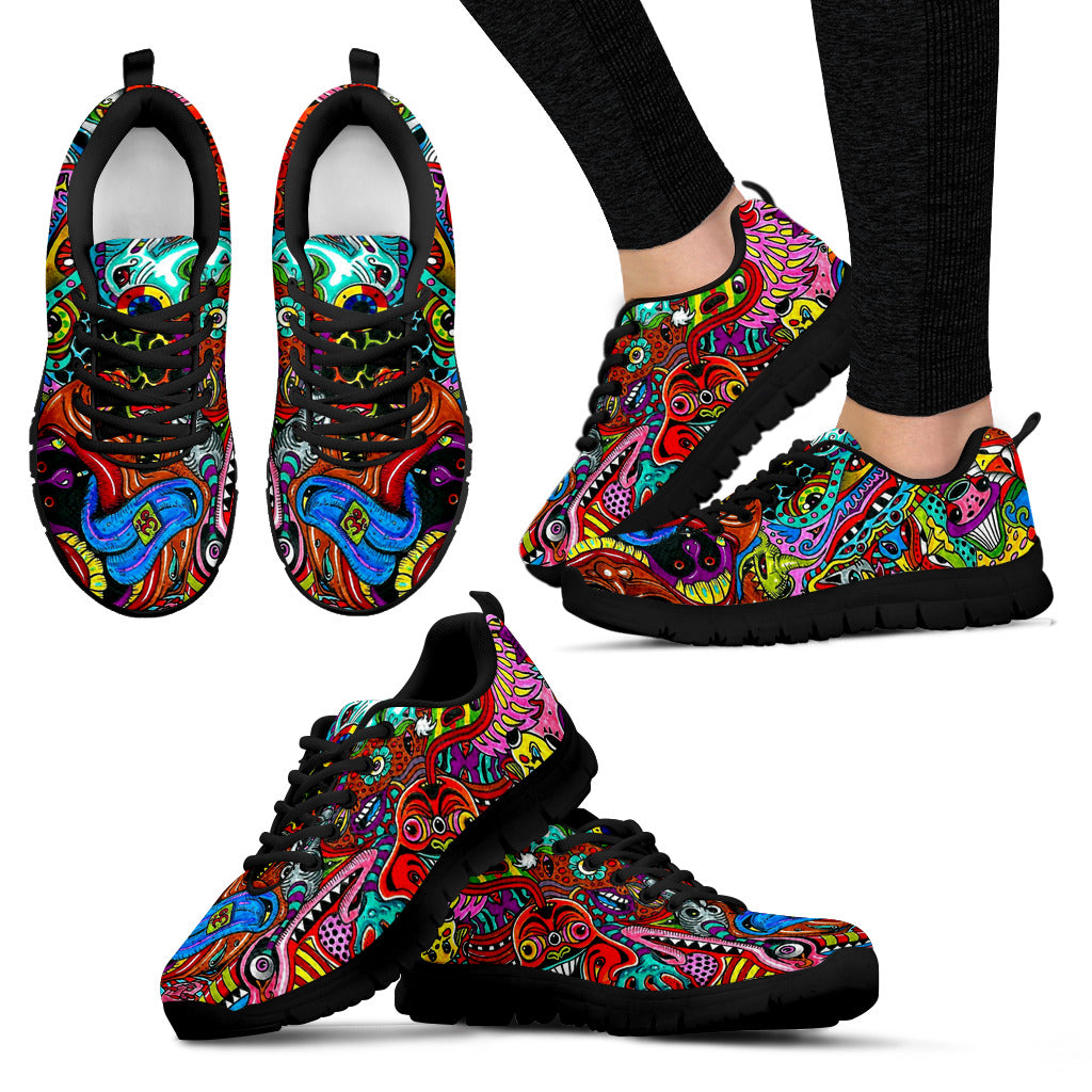Psychedelic Art Sneakers Running Shoes - TrendifyCo