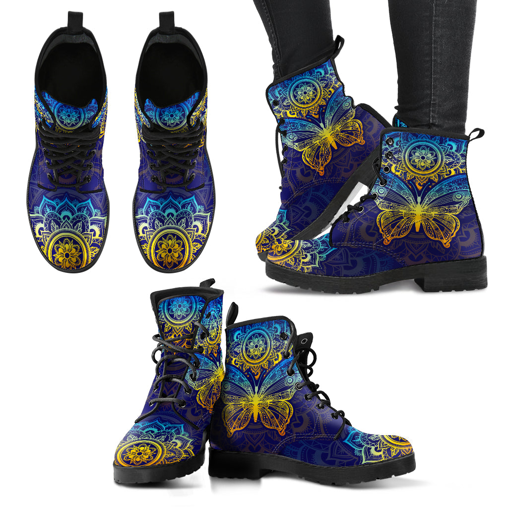 Color Butterfly Handcrafted Boots - TrendifyCo