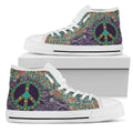 Womens Purple Peace Mandala High Top. - TrendifyCo