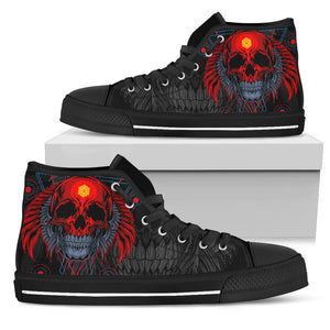 Red Skull High Top Shoe