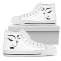 Buddha Face Line Art - High Tops