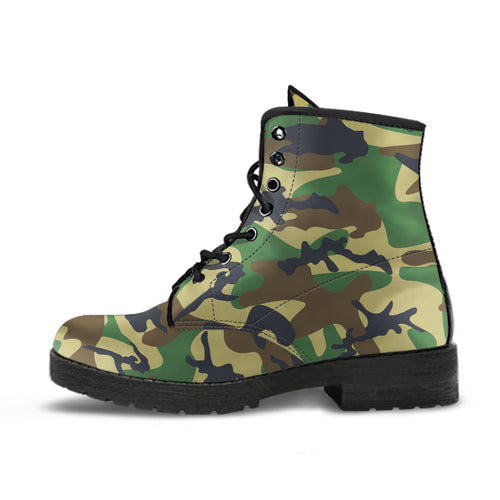 Camo Vegan Leather Boots - TrendifyCo