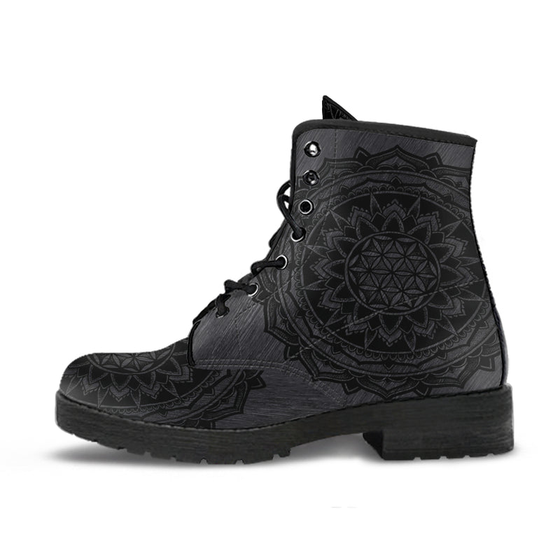 Flower of Life Custom Vegan Boots - TrendifyCo