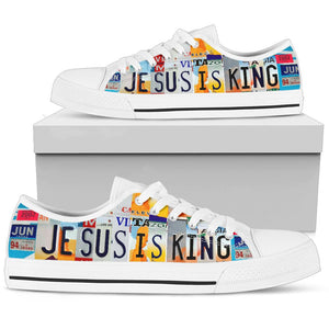 Jesus is King Custom License Plate Shoes