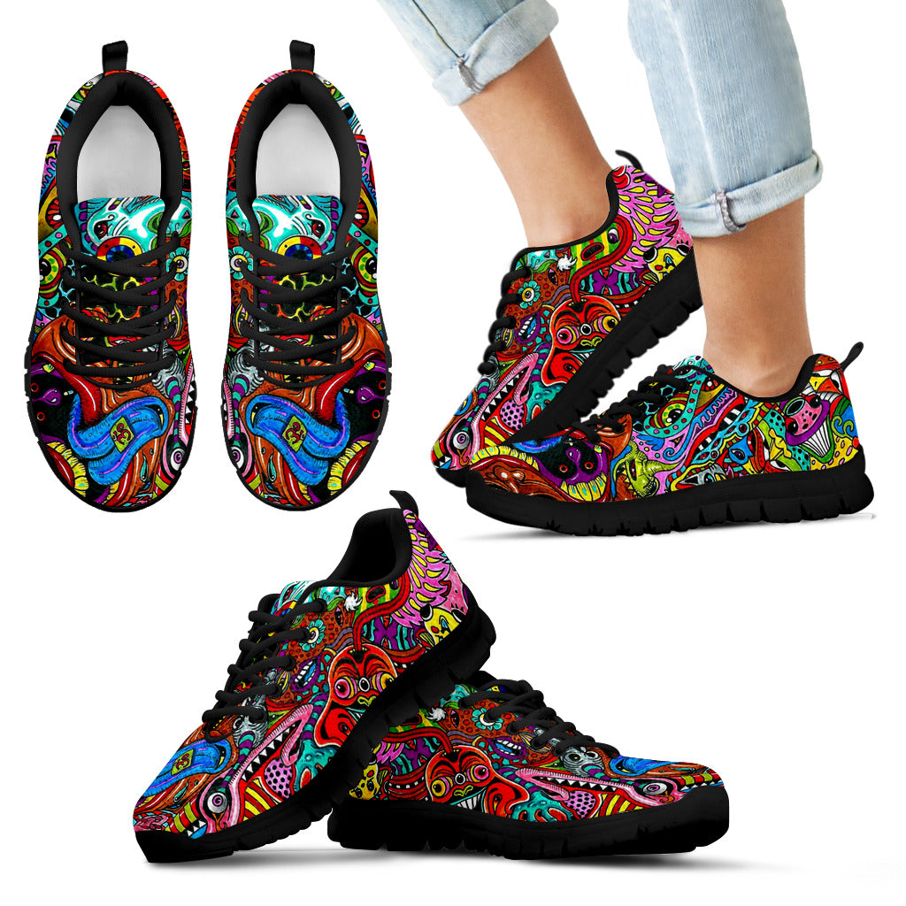 Psychedelic Art Sneakers Running Shoes - TrendifyCo
