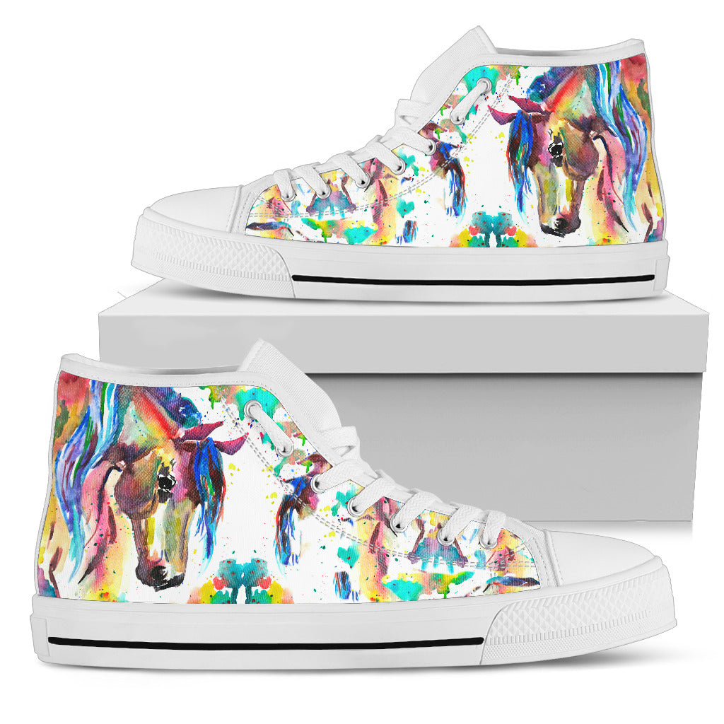 Horse Women High Top Shoes - TrendifyCo