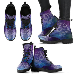 Sun and Moon Galaxy Handcrafted Boots - TrendifyCo
