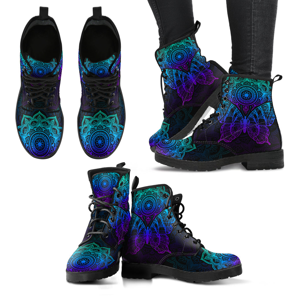Handcrafted Mandala Butterfly Boots - TrendifyCo