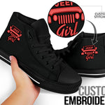 Jeep Girl Embroidery High Tops