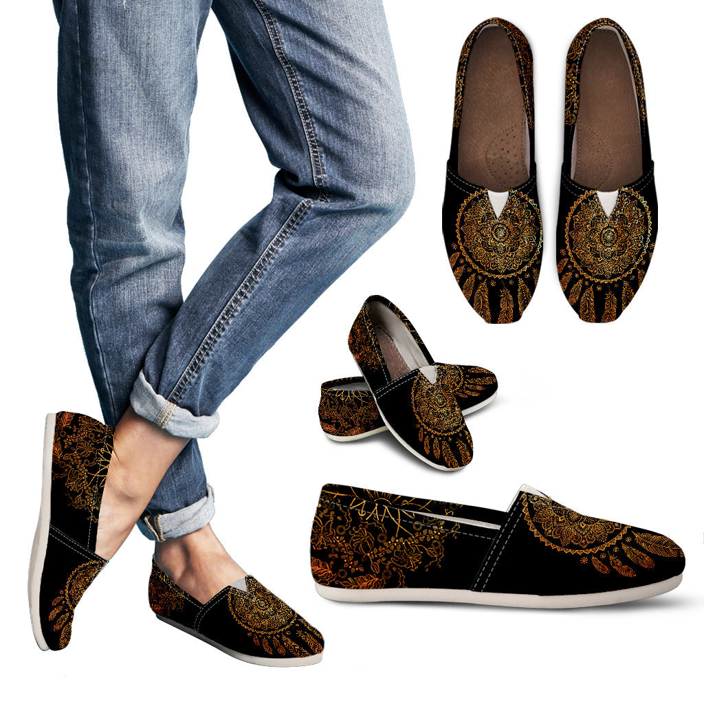 Gold Dreamcatcher Handcrafted Casual Shoes - TrendifyCo