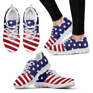 White USA Women's Sneakers - TrendifyCo