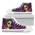 Women's High Tops Calavera Violet (White Soles) - TrendifyCo