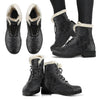 Moon Mandala - Fur Leather Boots