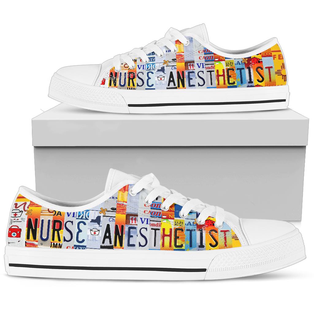 Nurse Anesthetist Low Top License Plate Shoes