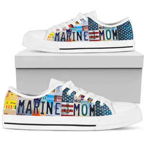 Marine Mom License Plate Shoes